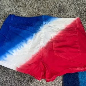 Red white and blue , jean shorts. Size 13 !!